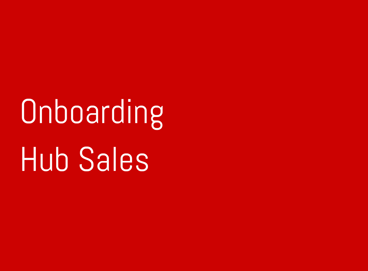 Onboarding Hub Sales